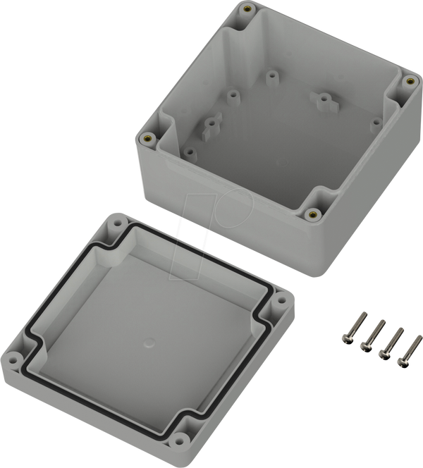 Промисловий корпус, 105 x 105 x 60,1 мм, IP66/IP68, світло-сірий