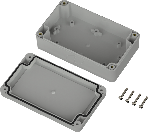 Промисловий корпус, 125 x 75 x 37,2 мм, IP66/IP68, світло-сірий
