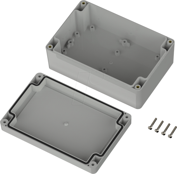Промисловий корпус, 150 x 100 x 60 мм, IP66/IP68, світло-сірий