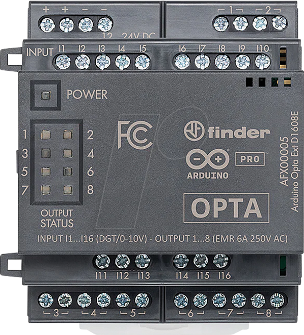 Arduino Pro Opta Ext D1608E, цифрове розширення
