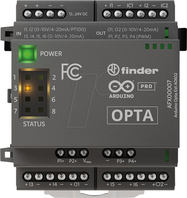 Arduino Opta Ext A0602, аналоговое расширение