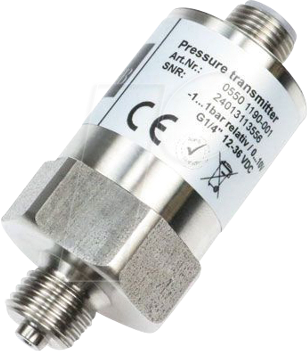 Датчик тиску G1/2 дюйма, 0 - 20 бар абсолютного, 10 В, роз'єм M12