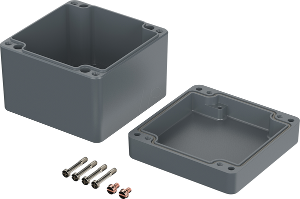 Alu enclosure,100x100x81mm,IP66