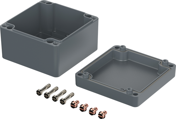 Alu enclosure,122x120x81mm,IP66