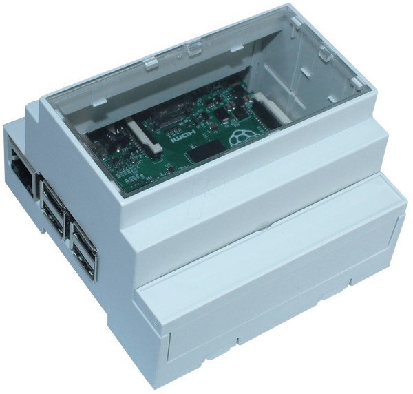 Корпус для Raspberry Pi 3, верхня рейка, сірий/транс.