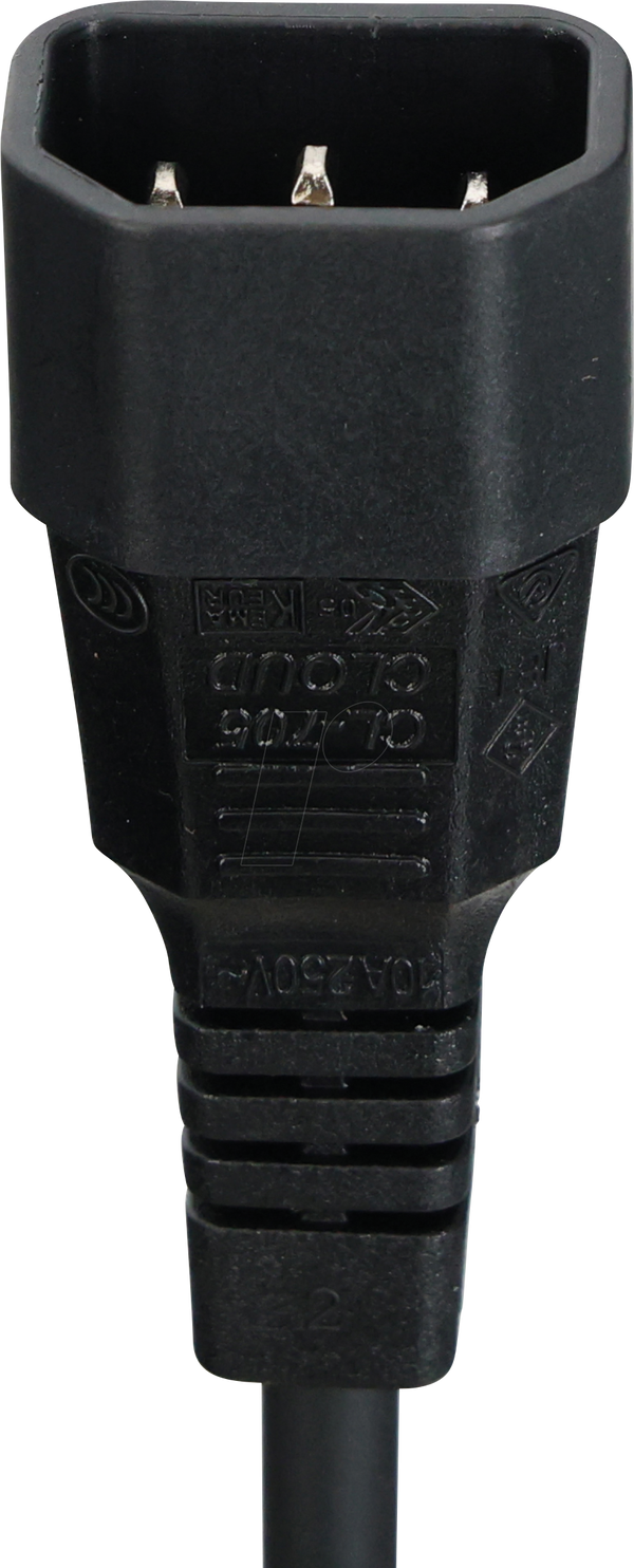 Подовжувач мережевого кабелю, UltraFlex, C13 - C14, 0,5 м, чорний