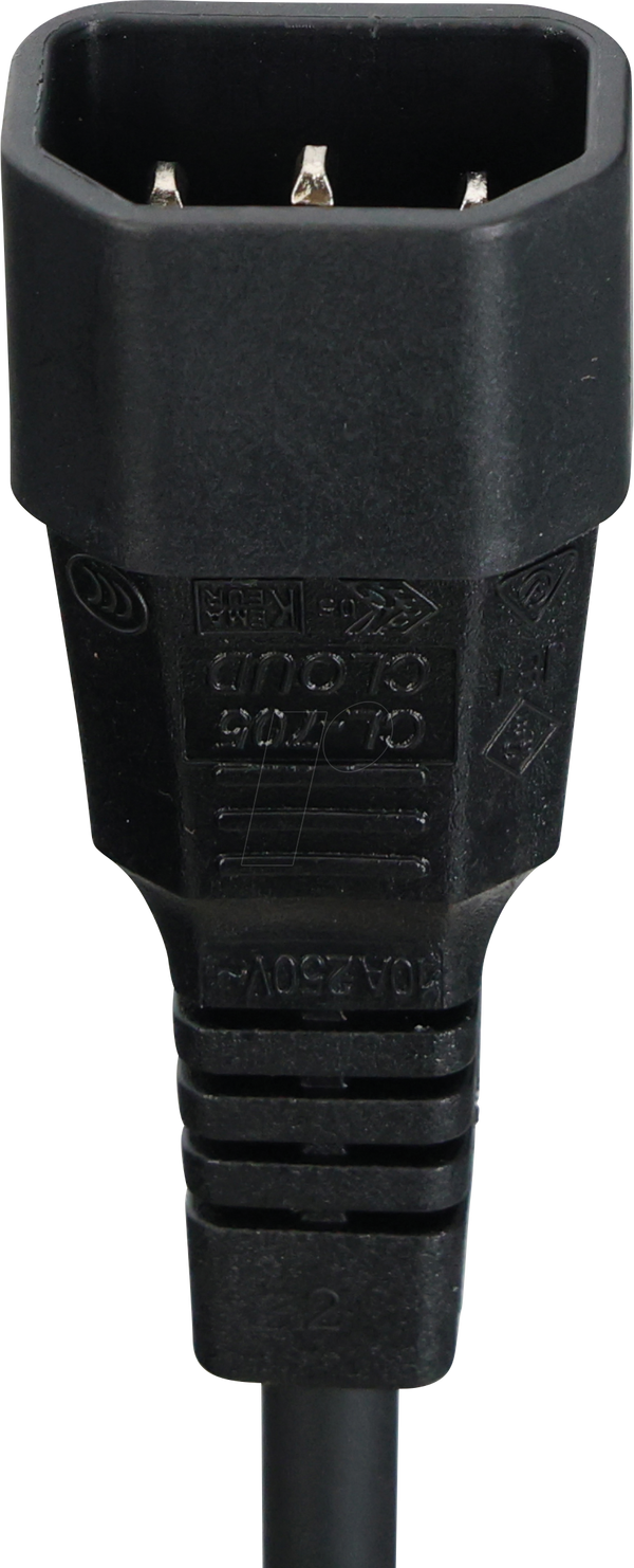 Подовжувач мережевого кабелю, UltraFlex, C13–C14, 1,8 м, чорний