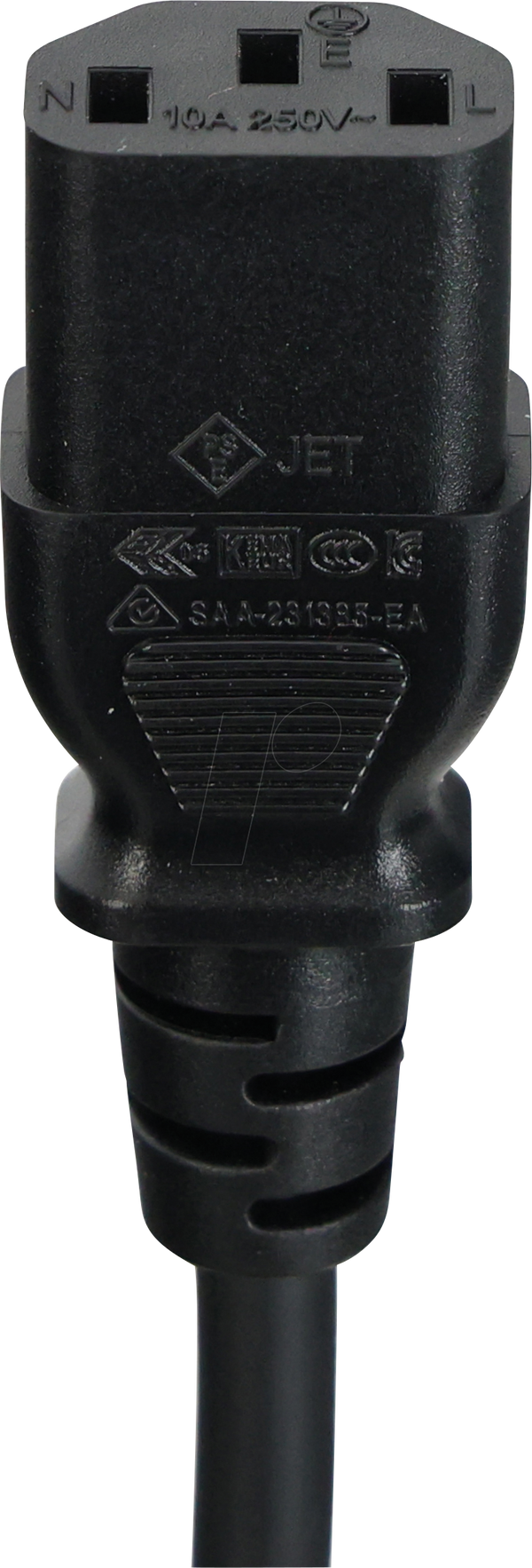 Мережевий кабель, UltraFlex, штекер із заземленням, C13, 0,5 м, чорний