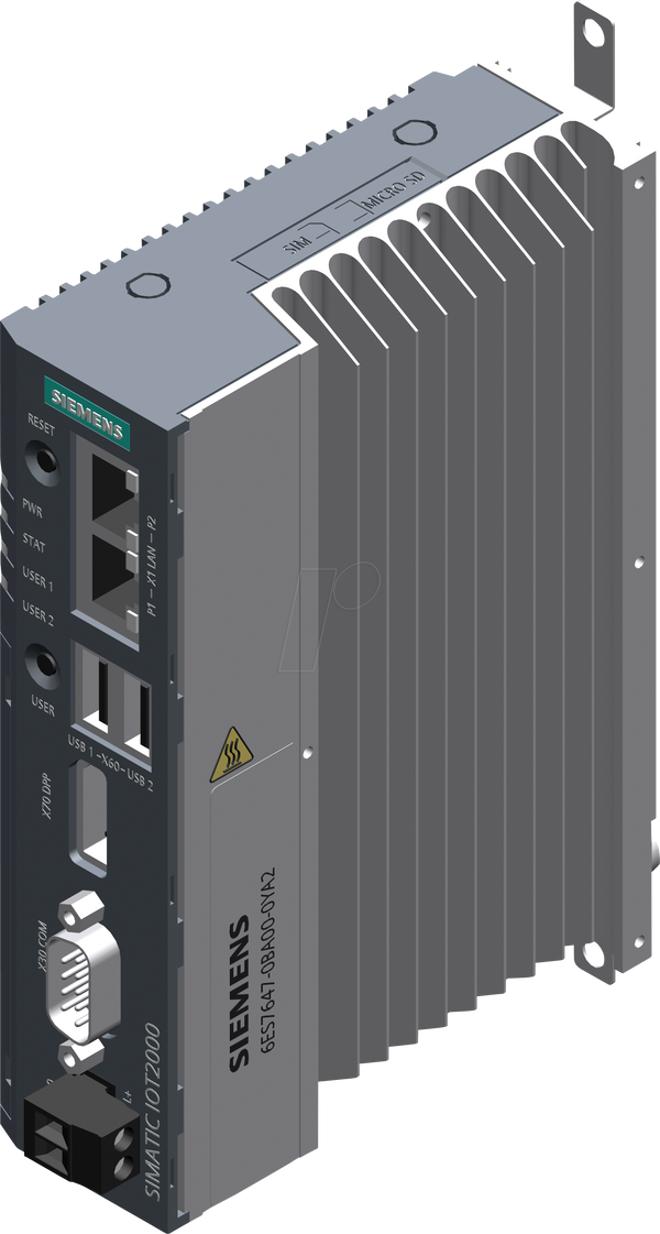 SIMATIC IOT2050, 2x RJ45, DP, 2x USB2.0, слот для SD-карт, 24В постійного струму.
