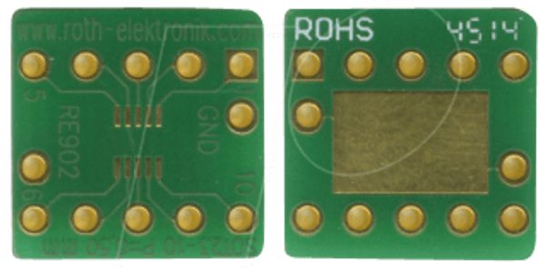 Перехідник SOT 23-10, крок 0,50 мм RM 2,54 мм