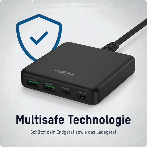 Настольное USB-зарядное устройство DC465PD 3,25 А/65 Вт/4 порта