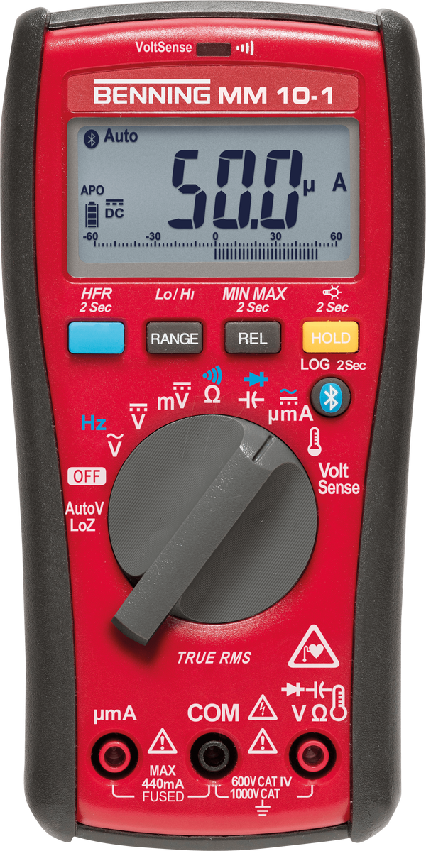 Мультиметр MM 10-1, цифровой, 6000 отсчетов, TRMS, Bluetooth®