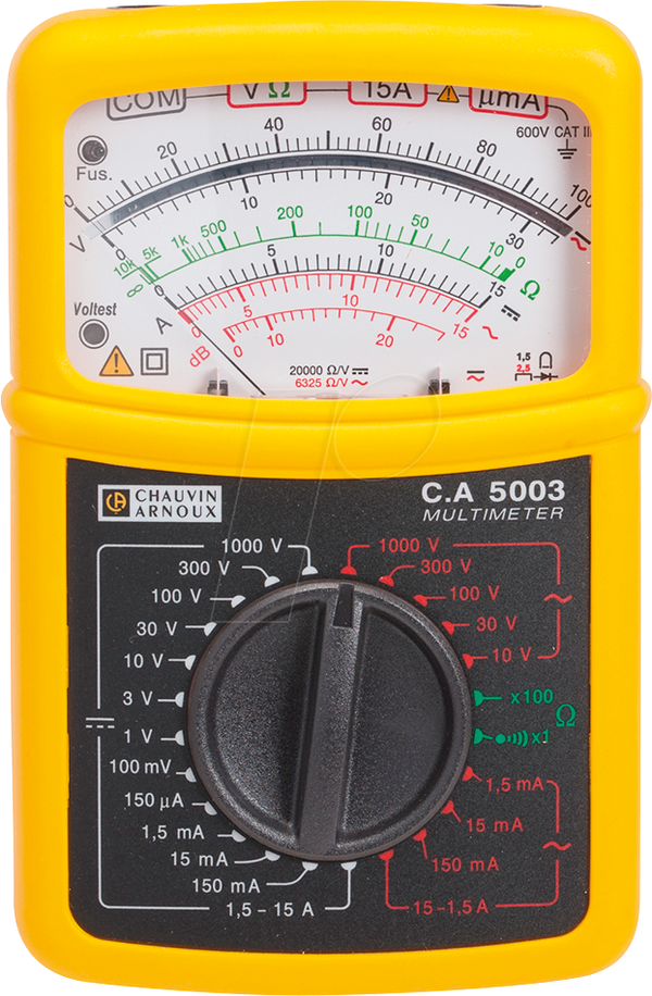 Мультиметр C.A 5003, аналоговый, 600 В AC/DC, 15 A AC/DC