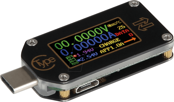 USB измерительный прибор TC66C, с USB-C, ЖК-дисплей