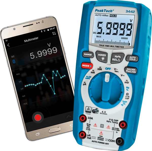 Цифровий мультиметр, 60000 відліків, TRMS, Bluetooth