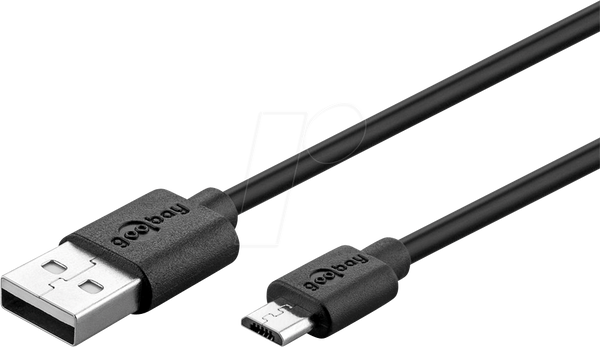 USB-зарядний пристрій, 5 В, 1 А, microUSB, чорний