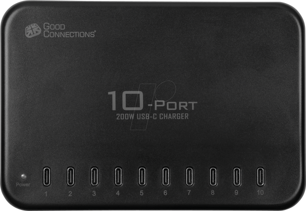 USB-зарядний пристрій, 5 - 15 В, 3 А, 200 Вт, чорний