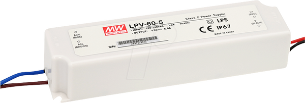 імпульсний блок живлення ф. LED, 60W /36V /1,67A, IP67