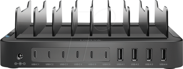 Зарядна станція USB, 120 Вт, 4x USB-A, 6x USB-C, PD3.0, QC3.0, b