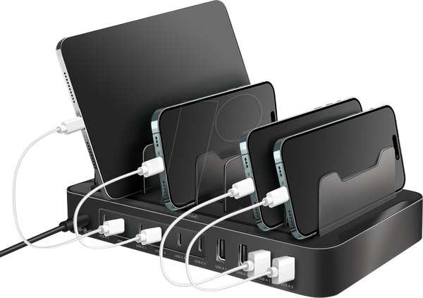 Зарядна станція USB, 120 Вт, 4x USB-A, 6x USB-C, PD3.0, QC3.0, b