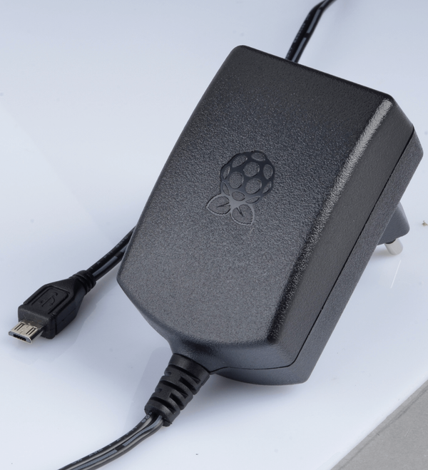 Raspberry Pi - блок живлення, 5 В, 2,5 А, Micro-USB, чорний