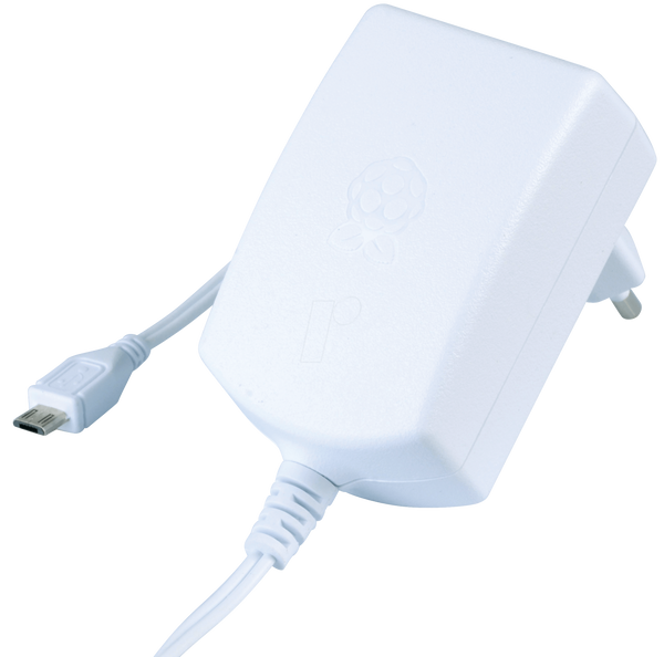 Блок живлення MicroUSB, білий, 5,1 В постійного струму, 2500 мА