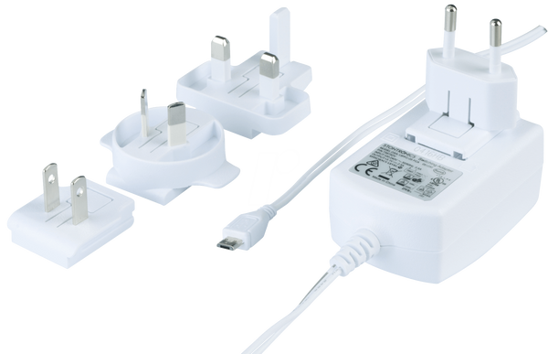 Блок живлення MicroUSB, білий, 5,1 В постійного струму, 2500 мА
