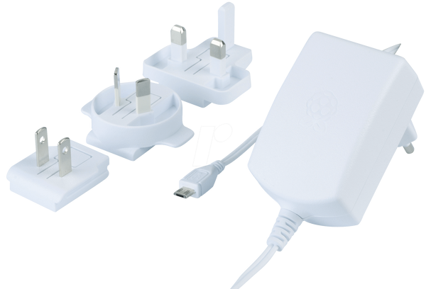 Блок живлення MicroUSB, білий, 5,1 В постійного струму, 2500 мА