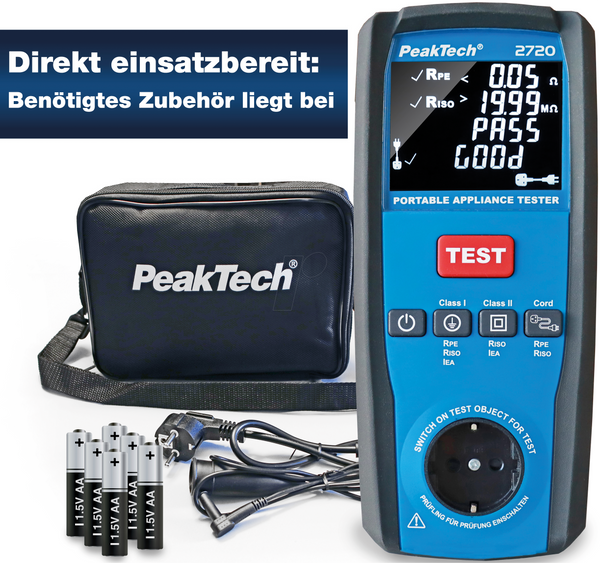 Тестер P 2720 PAT, DIN VDE 0701-0702