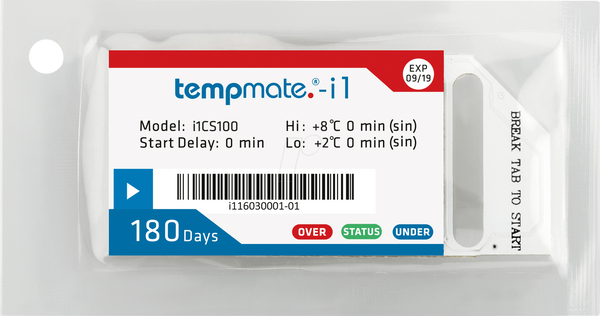 Одноразовий реєстратор даних, TEMPMATE.®-i1, 01° - 40°C, IP67
