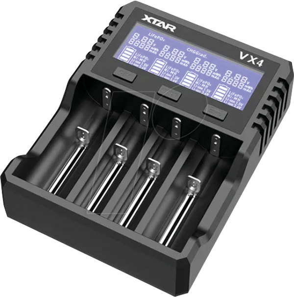 Аналіз/Зарядний пристрій VX4, Li-Ion, NiMH, LiFePO4, 4 слоти