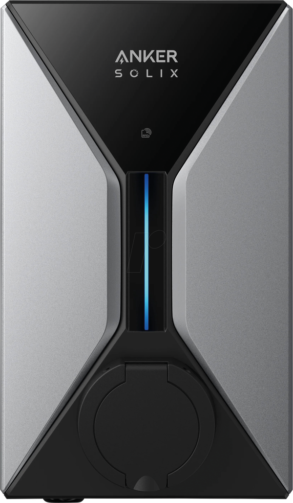 Настенный блок питания Anker SOLIX V1, 7,4 кВт, 32 А, однофазный, с вилкой.