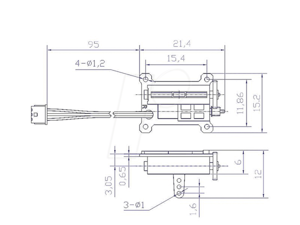 Микросерво DS15, правый