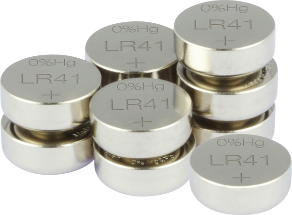 Лужна батарейка-ґудзик, 24 мАг, LR41/V3GA, упаковка з 10 штук