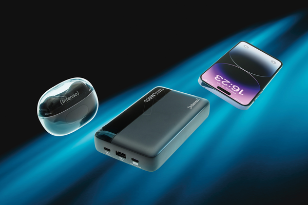 Зовнішній акумулятор HE20000, літій-полімерний, 20 000 мАг, 100 Вт, USB-A, USB-C