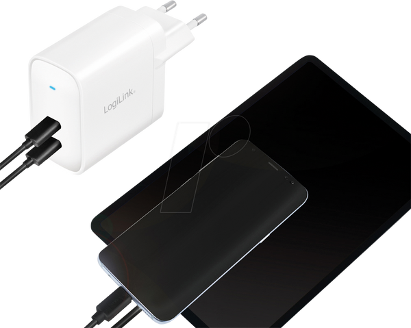 Зарядний пристрій USB, 40 Вт, 2 x USB-C, GaN