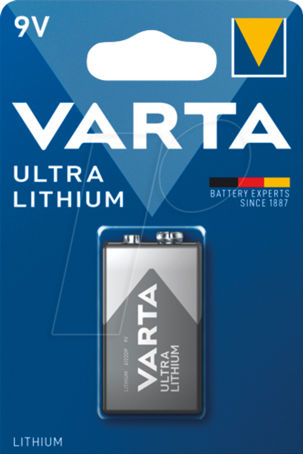 Літієва батарея Varta Professional 1x9V