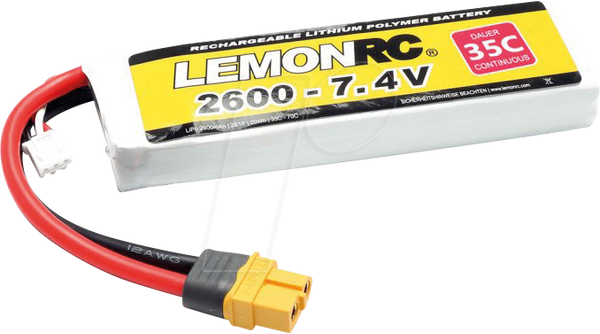LiPo Акку LEMONRC 2600 - 7,4В (35С)