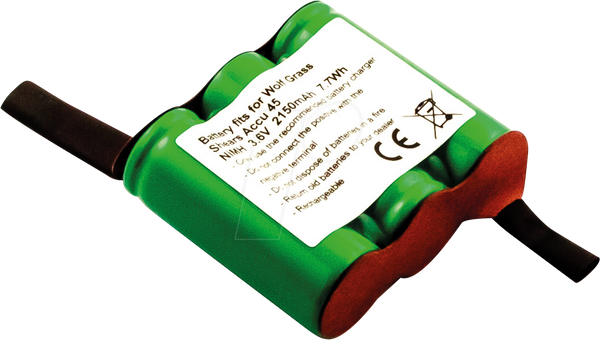 Акумулятор для Wolf Accu 45 7, NiMh, 2150 мАг
