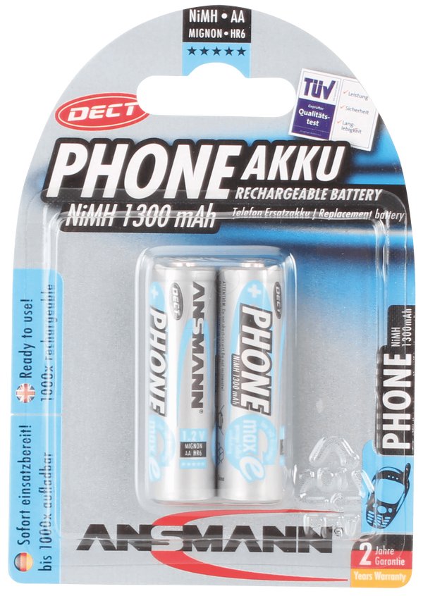 ANSMANN DECT NiMH акумуляторна батарея Mignon AA 1300 mAh maxE 2