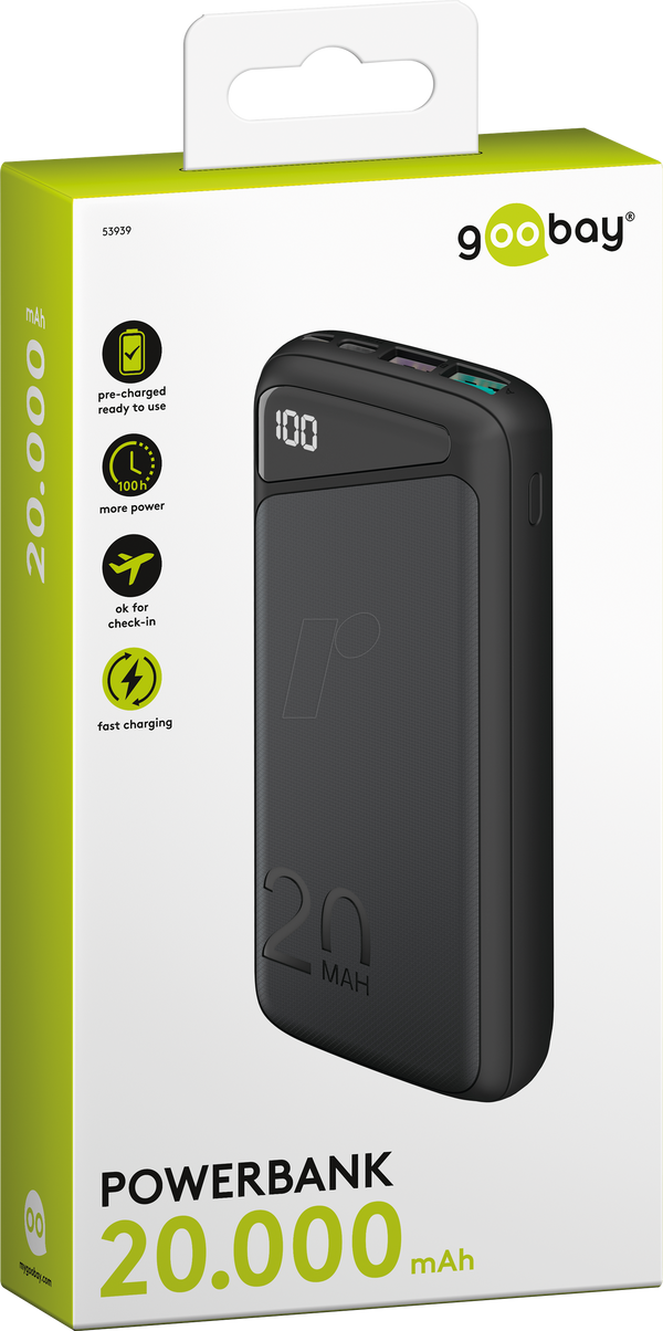 Павербанк, Li-Po, 20000 мАг, USB-C