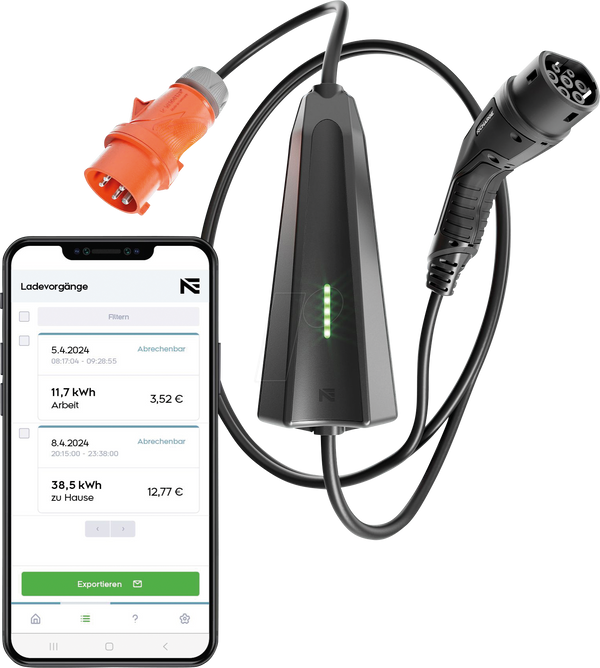 Мобільний зарядний пристрій NEcharge PRO, 11 кВт, 5 м, 16 А, доп