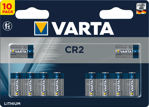 Літієва батарейка, CR2, 920 мАг, 10 шт.