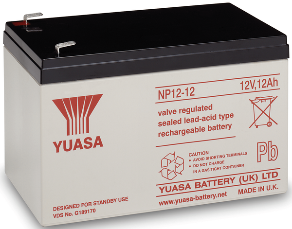 Аккумулятор YUASA AGM, 12 Ач, 12 В, VdS