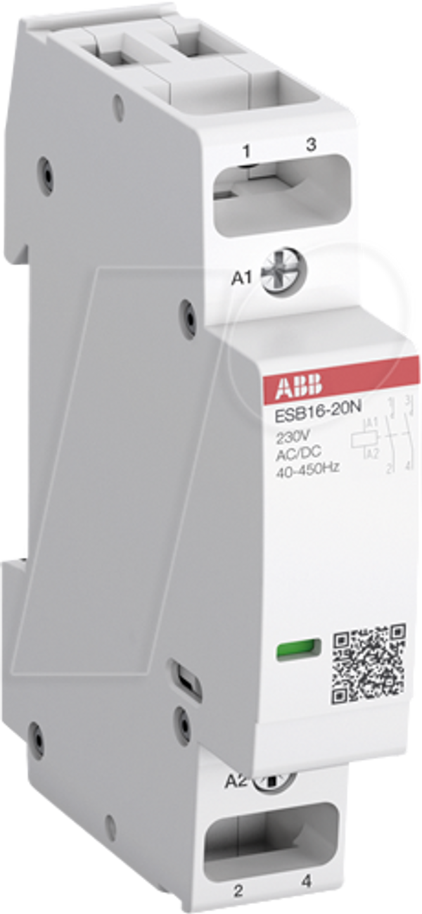 Установочный контактор, 16 A, 0 NO/2 NC, 230 В AC/DC