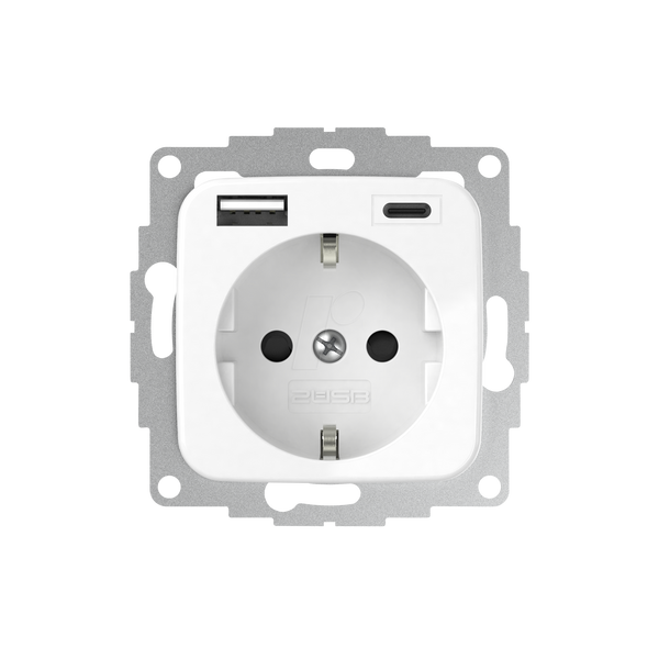 2USB inCharge PRO - чисто білий глянцевий USB-роз'єм
