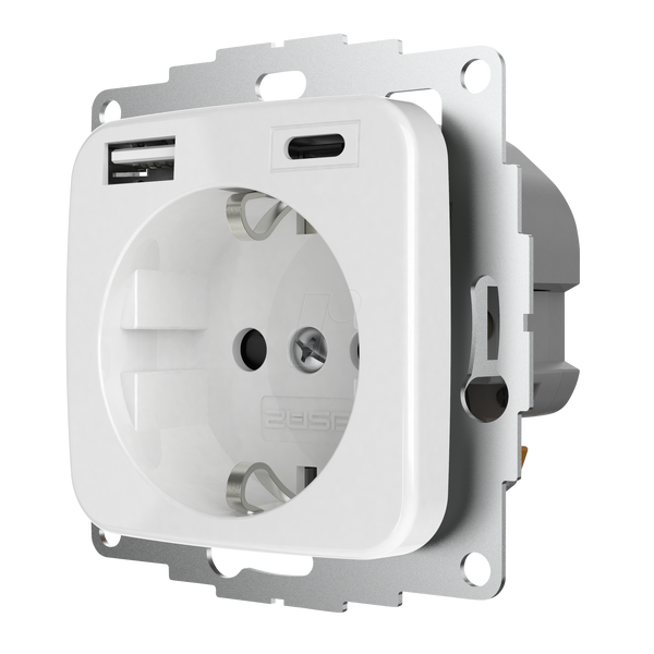 2USB inCharge PRO - чисто білий глянцевий USB-роз'єм