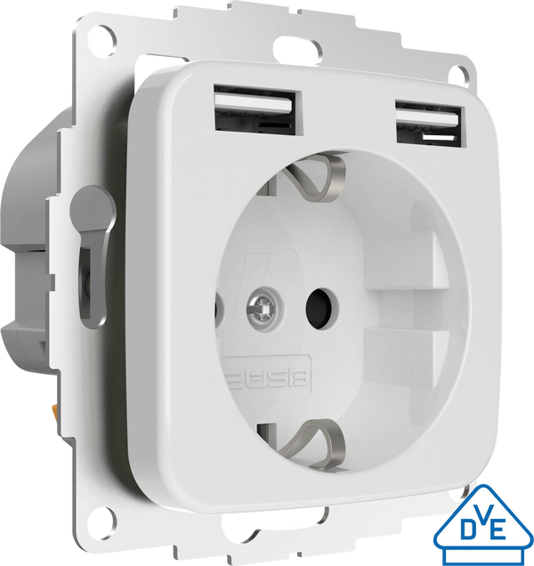 2USB inCharge PRO SI - глянцева біла USB-розетка