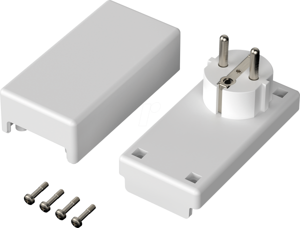 Корпус разъема с вилкой, белый, IP40