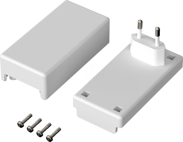 Корпус разъема с вилкой, белый, IP40